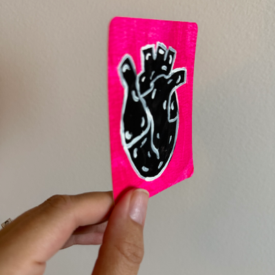 Original Anatomical Heart ACEO | Heartstrings #9/9 aceo art card thumbnail 2