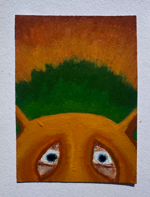 Be wary, that’s not your body (caterpillar) aceo art card