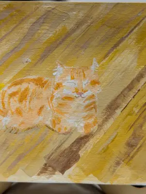 Bask in the Sun aceo art card thumbnail 2