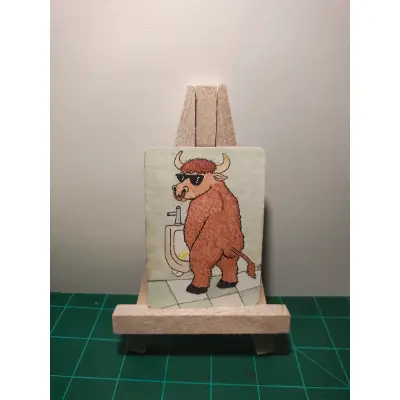 Bull's Eye aceo art card thumbnail 3