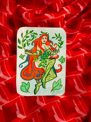Poison Ivy aceo art card thumbnail 1