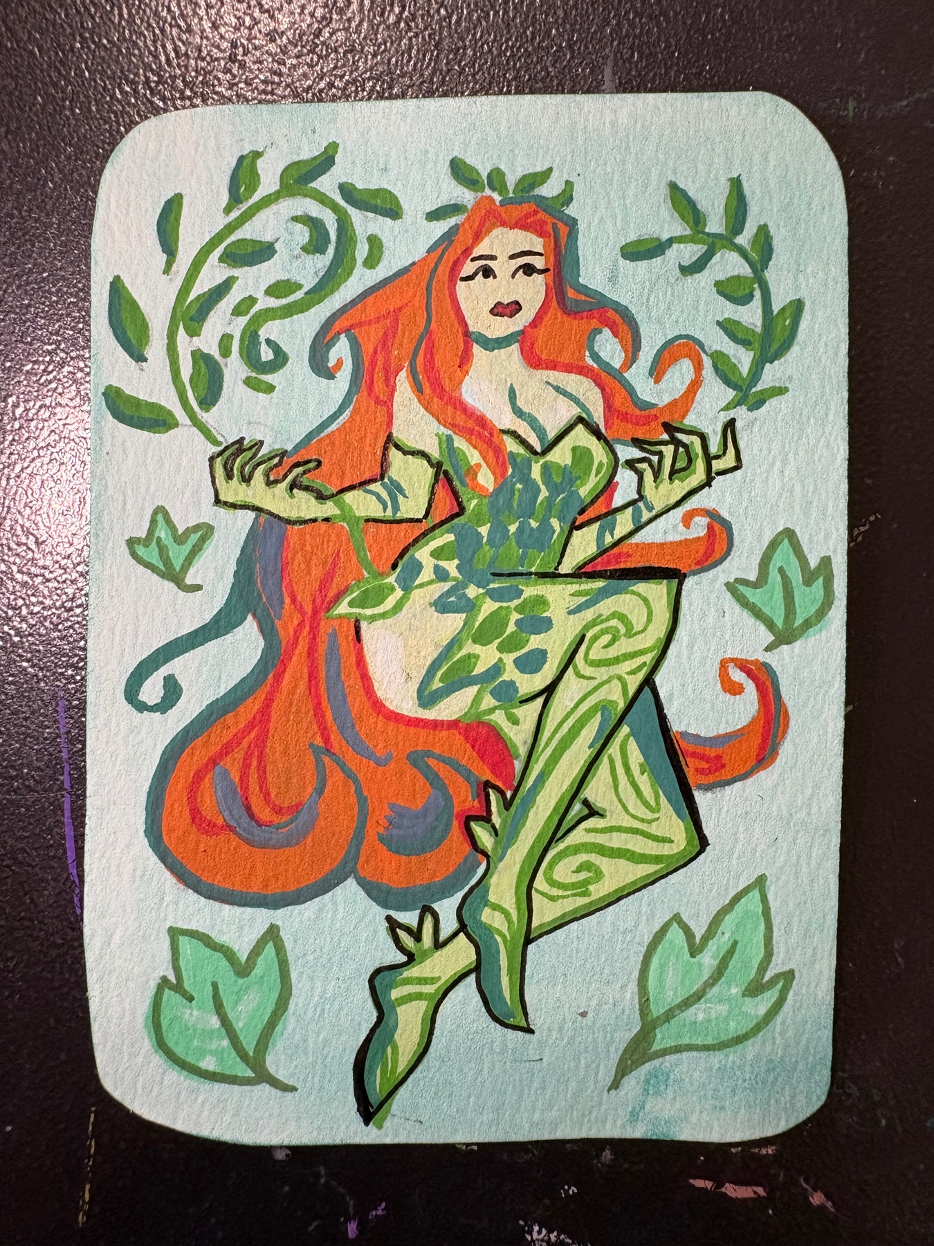 Poison Ivy aceo art card