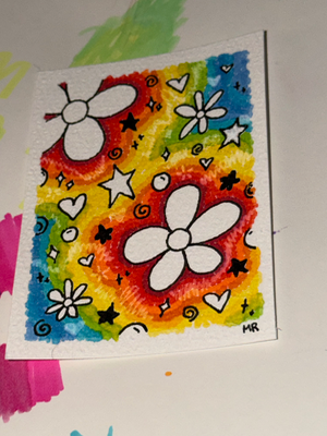 Groovy Doodles aceo art card thumbnail 2