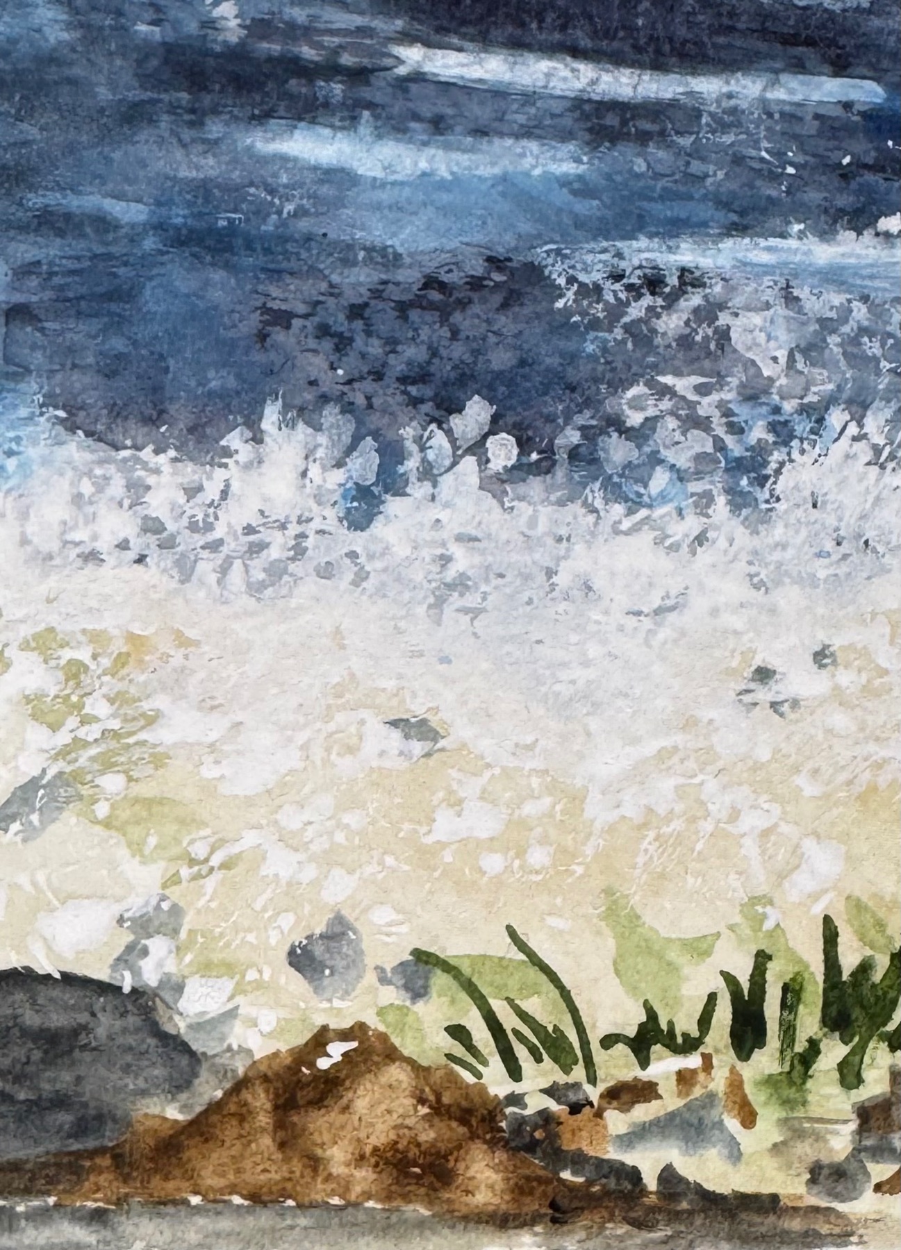 Waves aceo art card