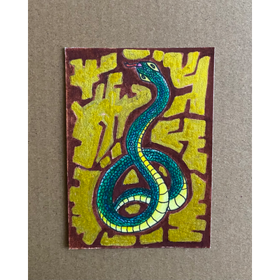 Slithery aceo art card thumbnail 1