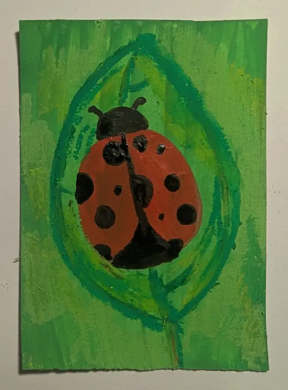 Ladybug Dreams aceo art card