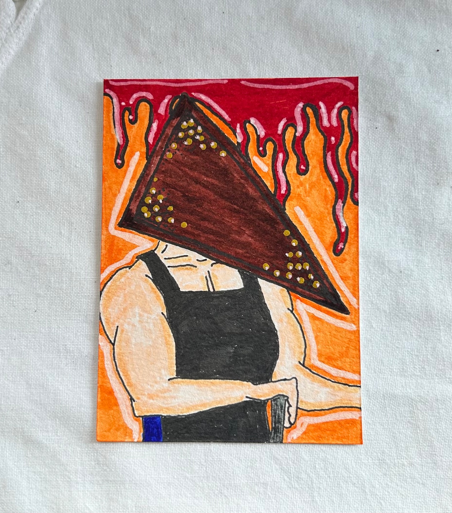 “Is he silent?” aceo art card