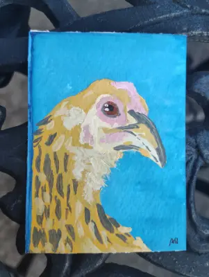 Buff Brahma (Chicken) aceo art card thumbnail 1