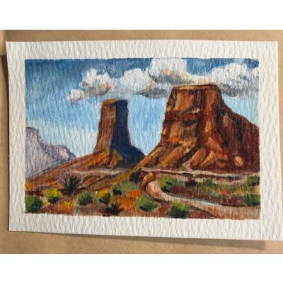 Monument Valley Journey aceo art card thumbnail 1