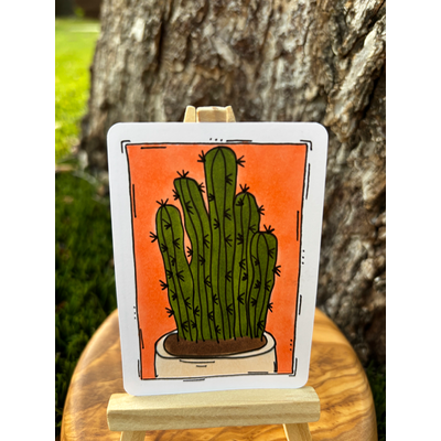 Karin the Kactus aceo art card thumbnail 2