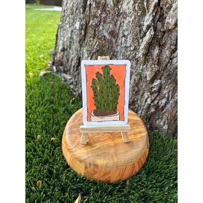 Karin the Kactus aceo art card thumbnail 1