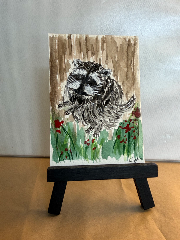 Jimothy & Flowers aceo art card