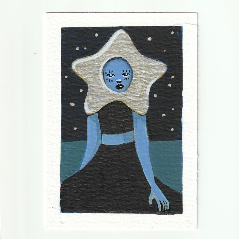Star Girl aceo art card