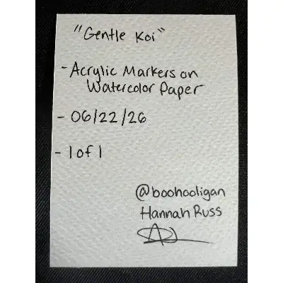 Gentle Koi aceo art card thumbnail 2