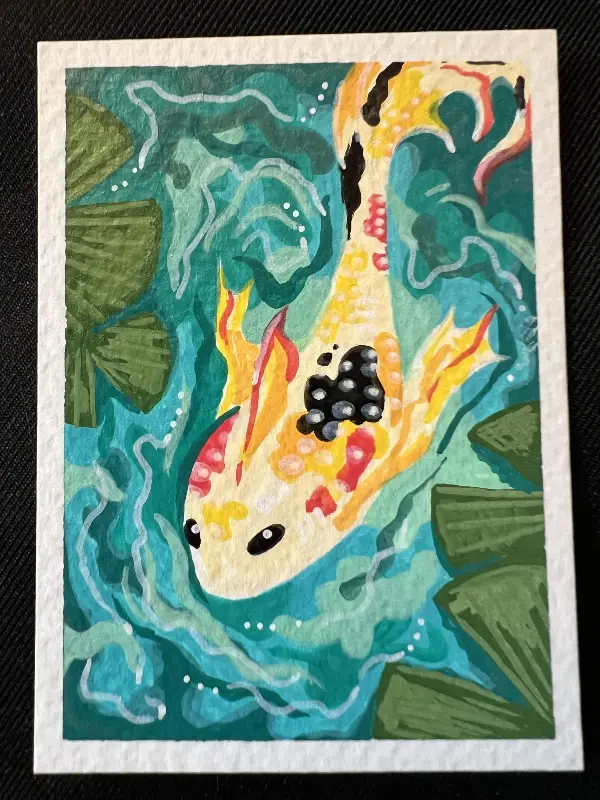 Gentle Koi aceo art card