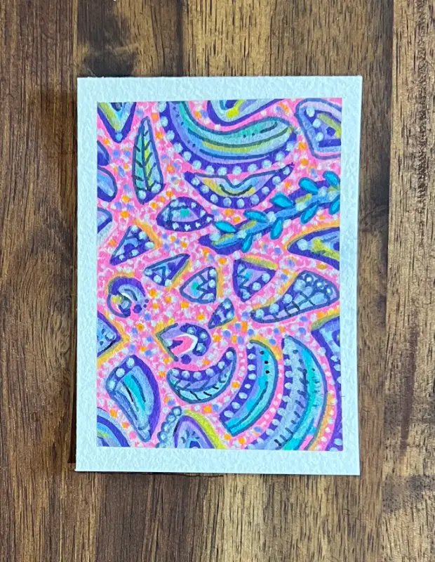 Under The Microscope aceo art card