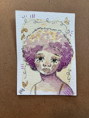 Rose aceo art card thumbnail 1
