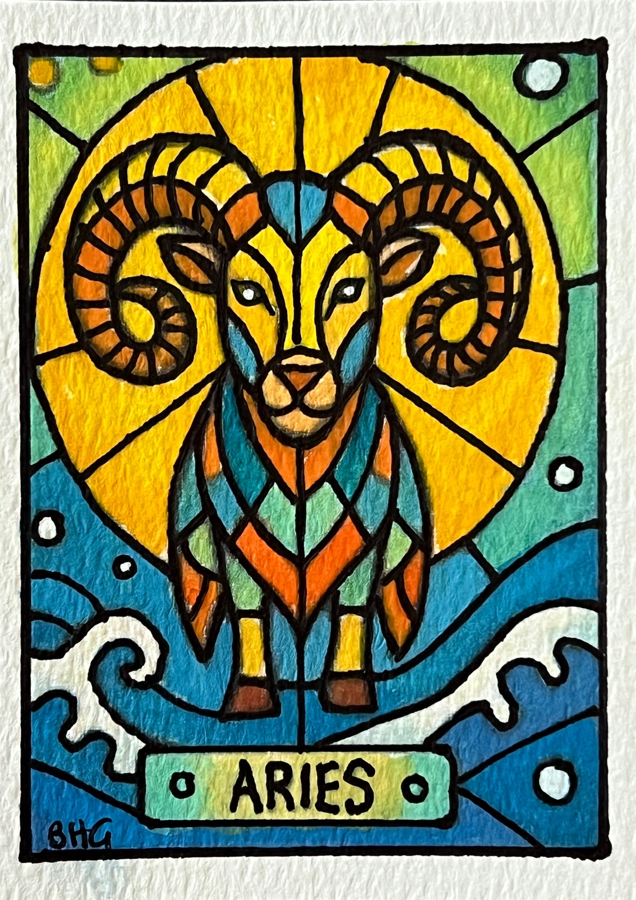 Aries aceo art card
