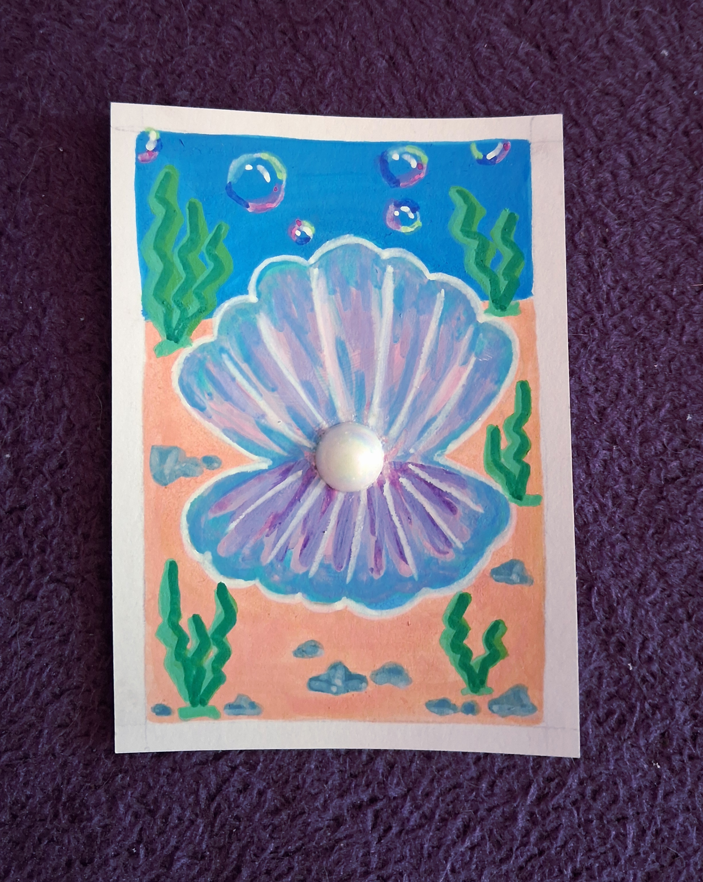 Pearls of the Sea aceo art card