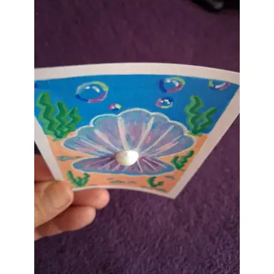 Pearls of the Sea aceo art card thumbnail 2