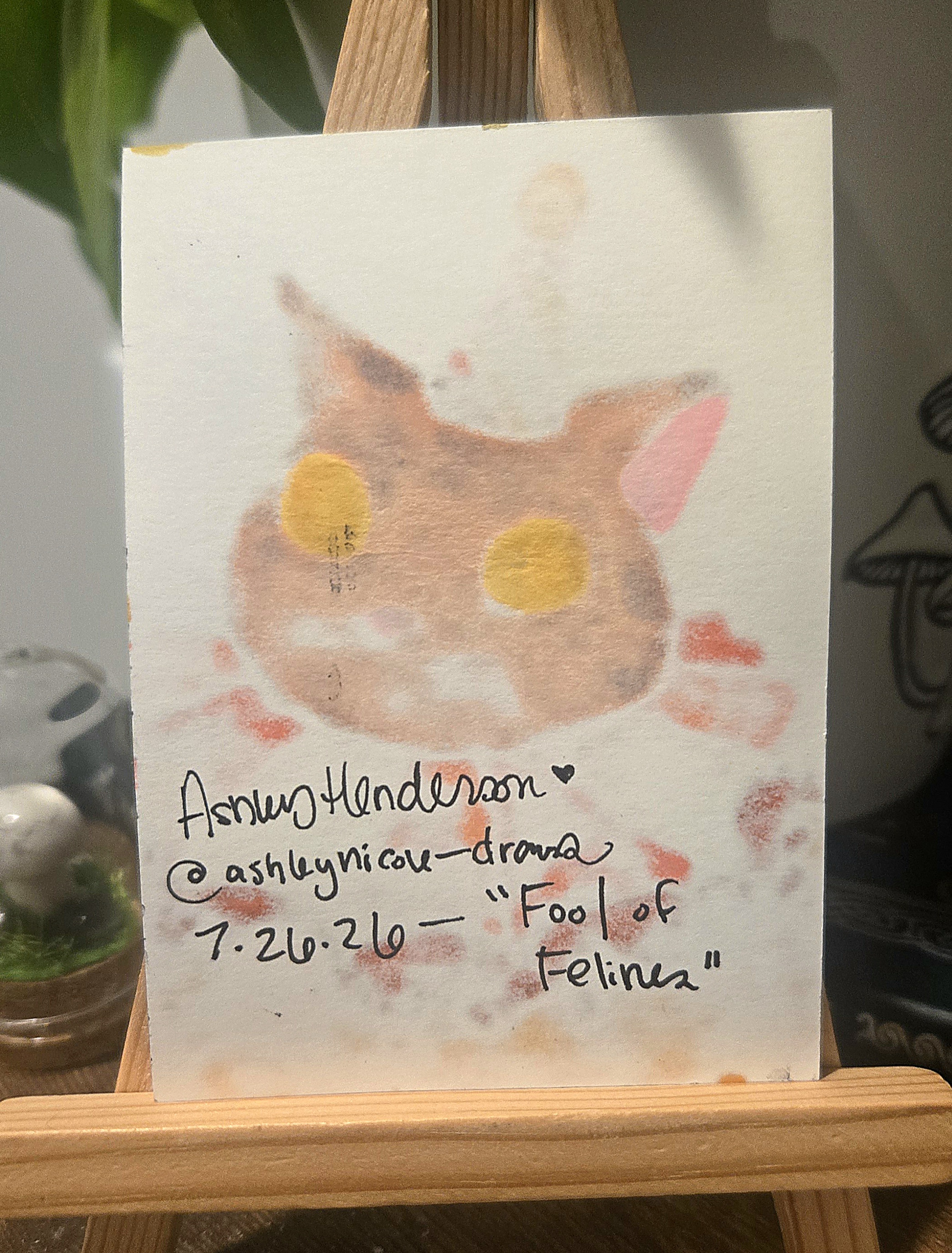 Fool of Felines - Original ACEO aceo art card thumbnail 2