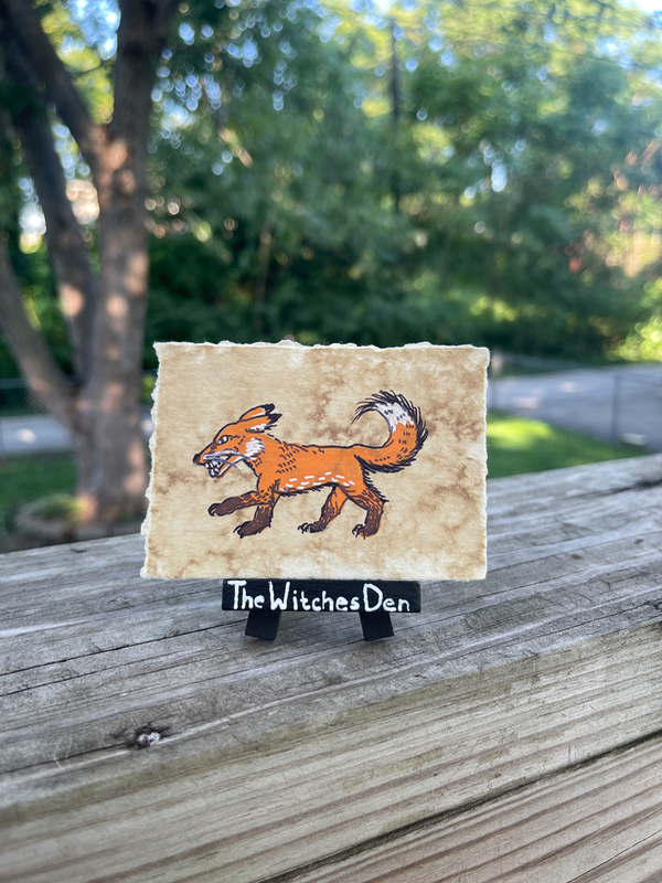 Medieval fox aceo art card