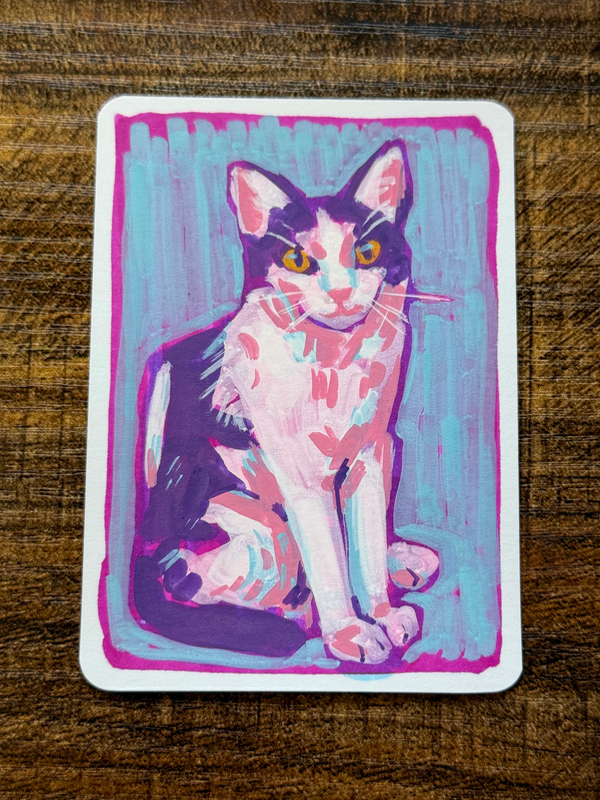 Kitty aceo art card