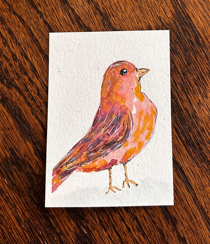 Sweet Bird aceo art card