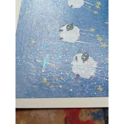 Star Flight Sheep aceo art card thumbnail 4