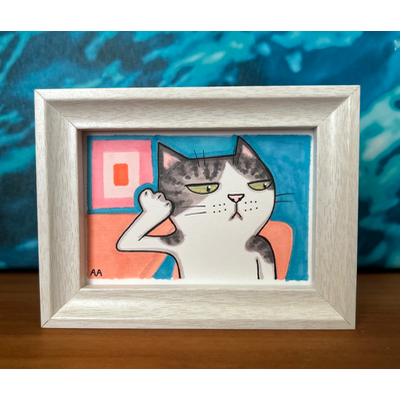 Bored aceo art card thumbnail 3