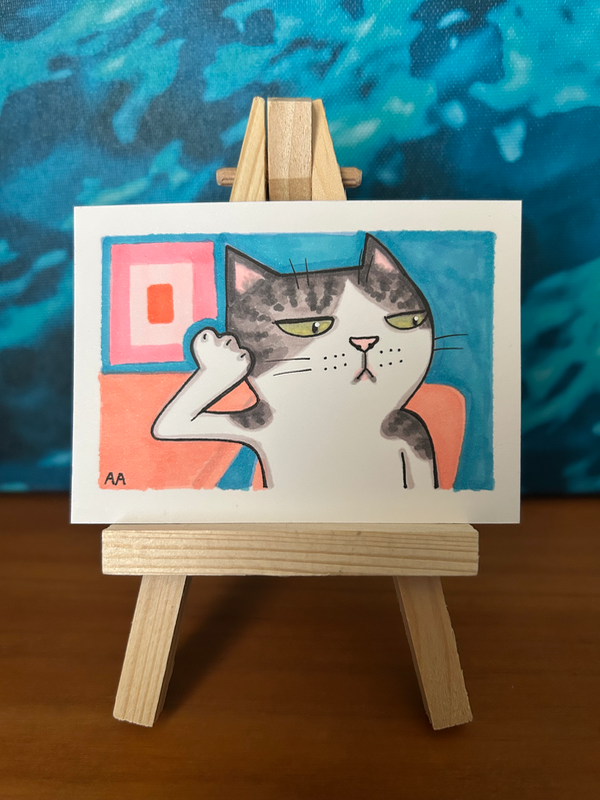 Bored aceo art card