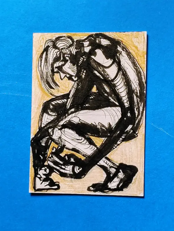 Crouch aceo art card