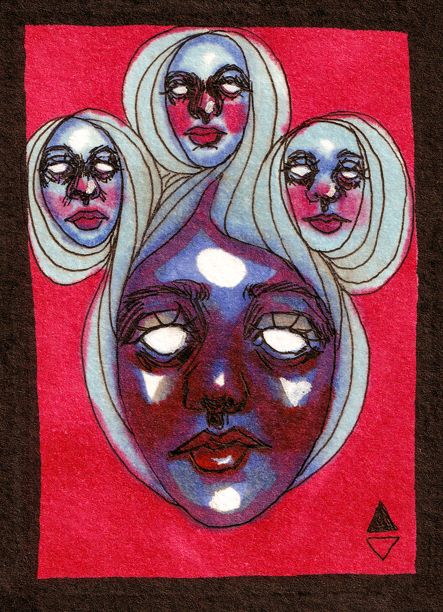 Crown of Blues aceo art card