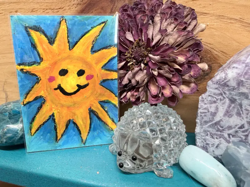 Happy Sun aceo art card