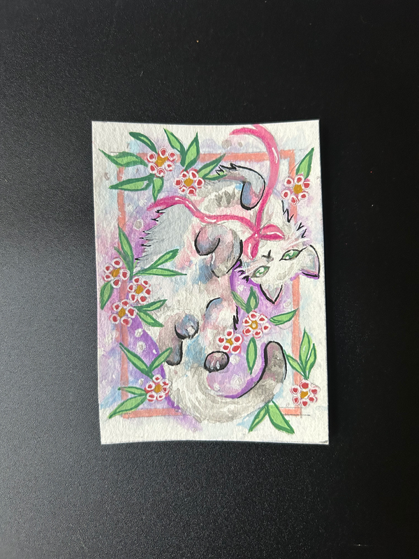 Pretty Relaxed aceo art card