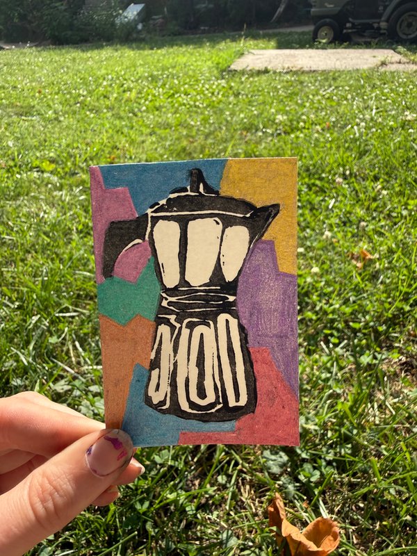 Rainbow Moka aceo art card