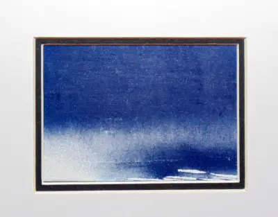 Abstract Cyanotype Photography original art ACEO aceo art card thumbnail 2