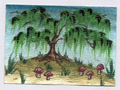 Twilight Willow aceo art card thumbnail 1