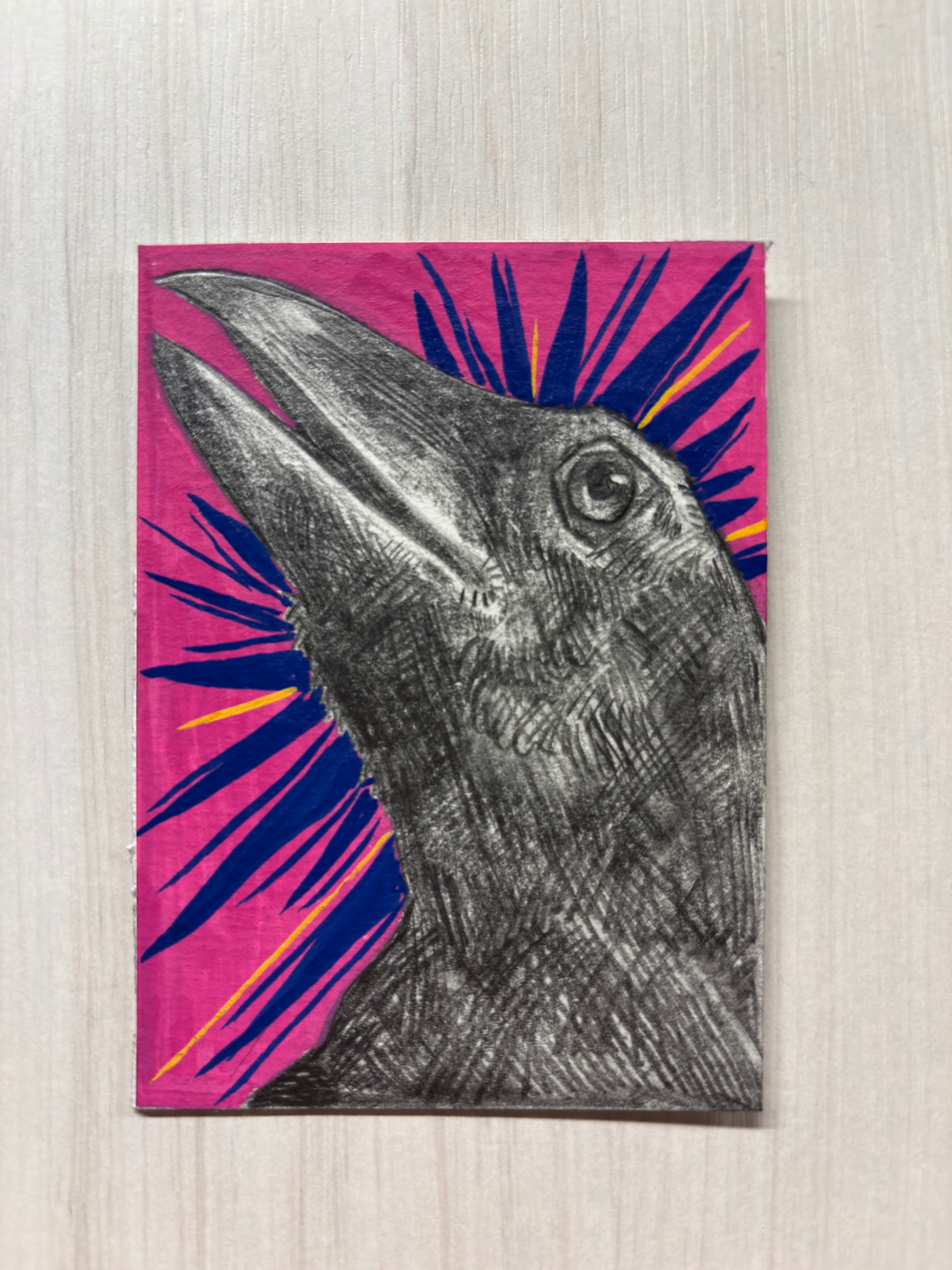 Crow!! aceo art card