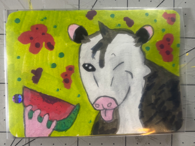 Summer Munchies aceo art card thumbnail 1