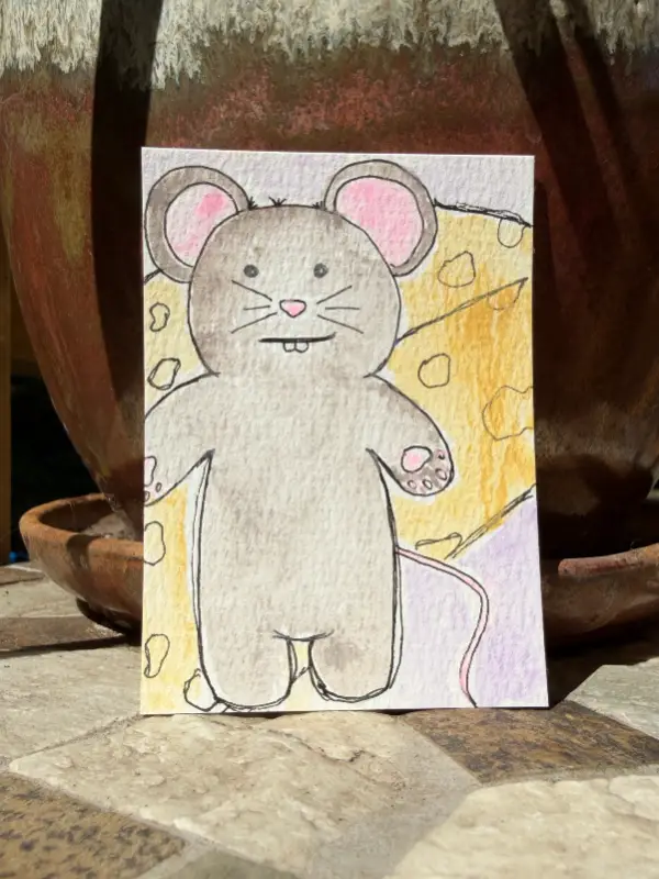 The Cheese King aceo art card