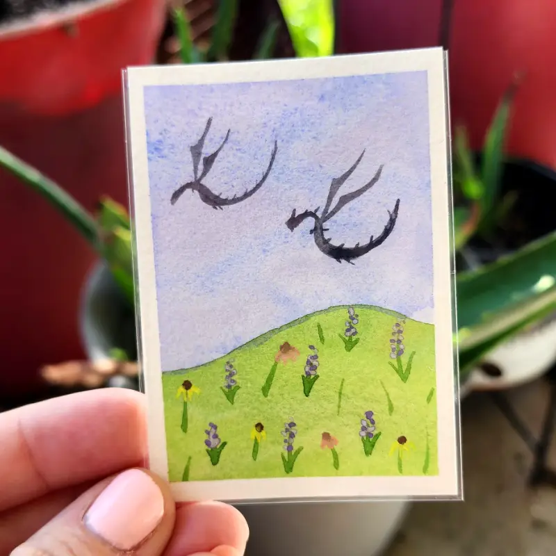 Fancy a Flight aceo art card