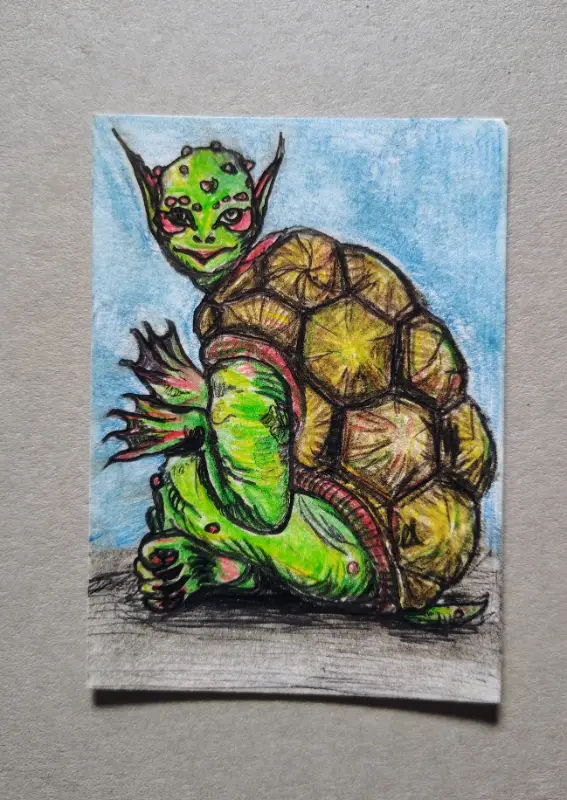 Mock Turtle aceo art card