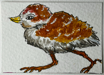 Chicklet ACEO aceo art card thumbnail 2