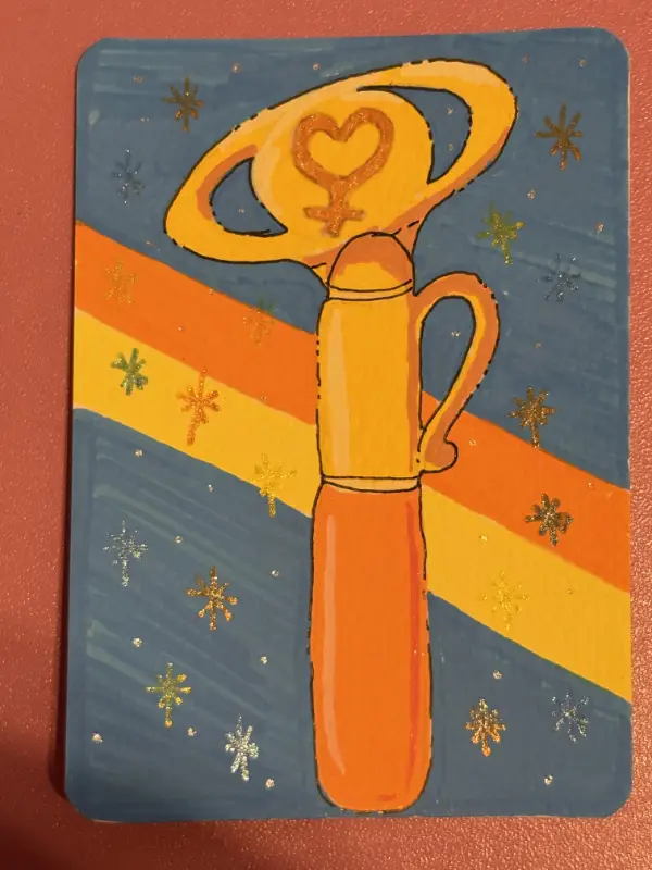 Sailor Venus Transformation Pen aceo art card