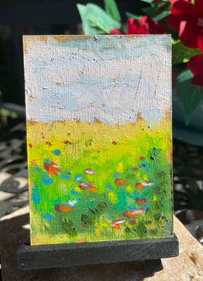 Morning Meadow aceo art card thumbnail 1