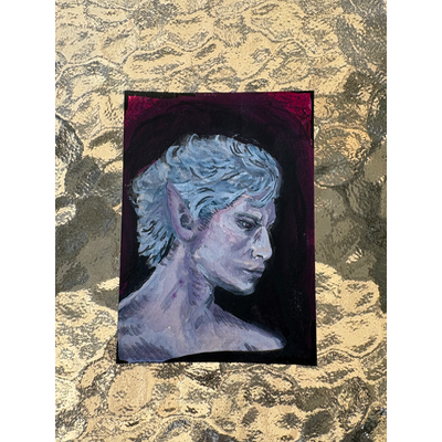 BG3 Astarion Portrait aceo art card thumbnail 1