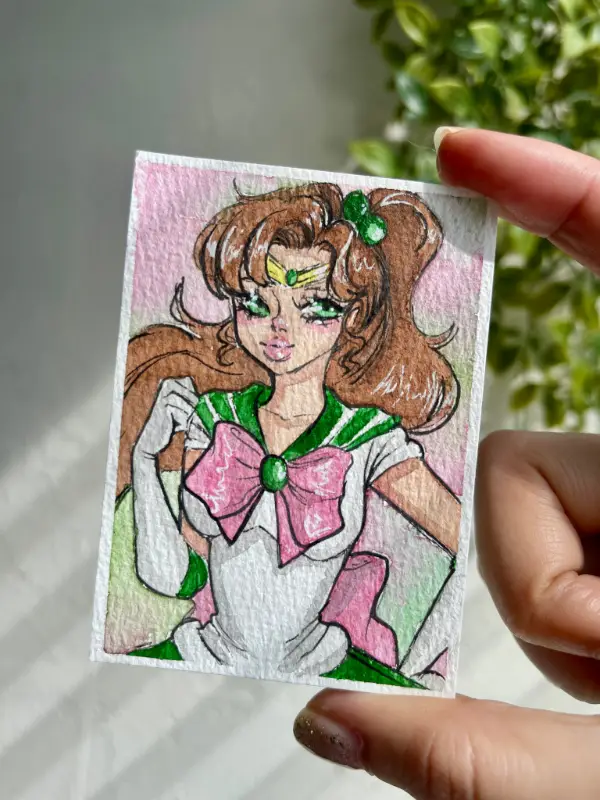 Sailor Jupiter from Sailor Moon aceo art card