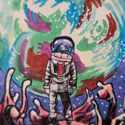 Next Stop aceo art card thumbnail 2