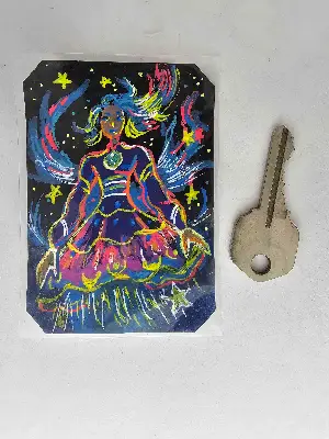 Galaxy Girl aceo art card thumbnail 2